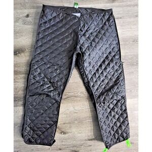 First Gear Quilted Men's Pants • Size 32 • Insulated Riding Wear • Black Moto